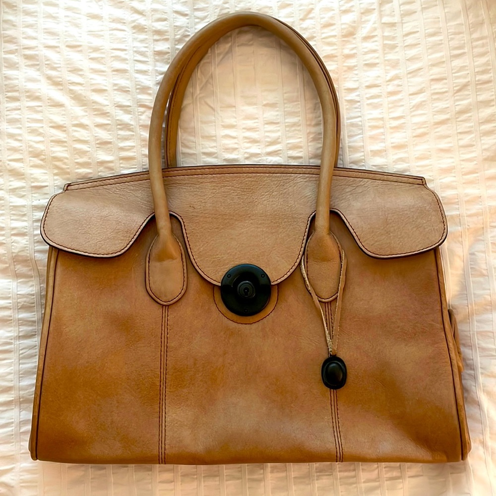 Brown leather bag